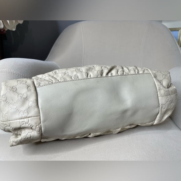 Auth GUCCI GG Crystal Hysteria Crest Hand Bag Coated Canvas Leather Cream - Picture 5 of 11